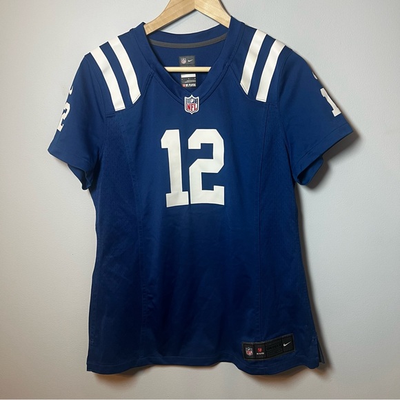 Nike Tops - Indianapolis Colts Andrew Luck NIKE Jersey Women’s L Blue NFL Football Shirt